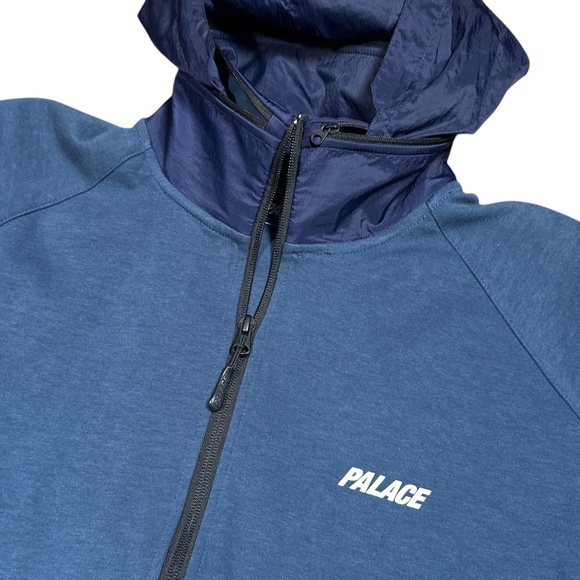 Palace Skateboards S-Layer Track Top Blue Tech Fleece Jacket Hoodie Mens Small - Picture 3 of 11